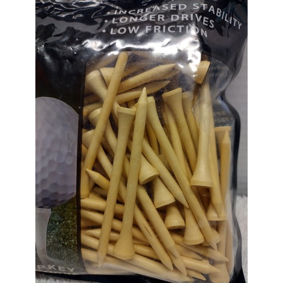 CHAMPKEY Premium Bamboo Golf Tees 3 Packs of 120 =360  (3-1/4"). Biodegradable. - Picture 2 of 6
